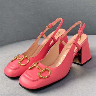 Gucci 2021 Women's Leather High Heel Sandal - 구찌 2021 여성용 레더 하이힐 샌들,Size(225-250),GUCS1408,핑크