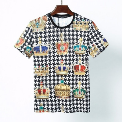 [돌체앤가바나]Dolce&Gabbana 2021 Mens Logo Silket Short Sleeved Tshirts - 돌체앤가바나 2021 남성 로고 실켓 반팔티 Dol0298x.Size(m - 3xl).블랙