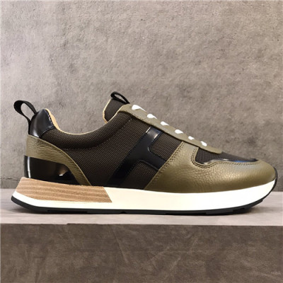 Hermes 2021 Men's Leather Sneakers - 에르메스 2021 남성용 레더 스니커즈,Size(240-270),HERS0396,올리브