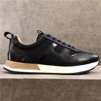 Hermes 2021 Men's Leather Sneakers - 에르메스 2021 남성용 레더 스니커즈,Size(240-270),HERS0399,블랙
