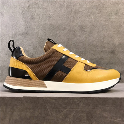 Hermes 2021 Men's Leather Sneakers - 에르메스 2021 남성용 레더 스니커즈,Size(240-270),HERS0400,옐로우
