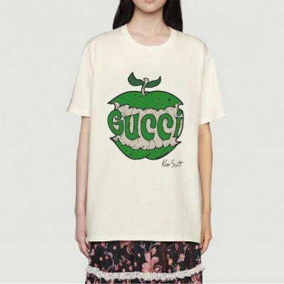 [매장판]Gucci 2021 Mm/Wm Logo Short Sleeved Tshirts - 구찌 2021 남/녀 로고 반팔티 Guc03489x.Size(s - l).아이보리