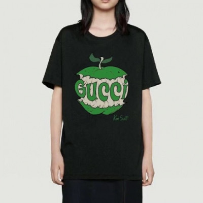 [매장판]Gucci 2021 Mm/Wm Logo Short Sleeved Tshirts - 구찌 2021 남/녀 로고 반팔티 Guc03490x.Size(s - l).블랙