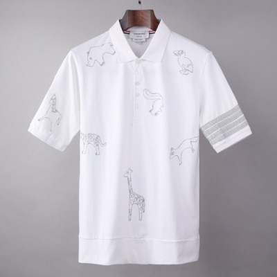 [톰브라운]Thom Browne 2021 Mens Casual Short Sleeved Tshirts - 톰브라운 2021 남성 캐쥬얼 반팔티 Thom01236x.Size(m - 2xl).화이트