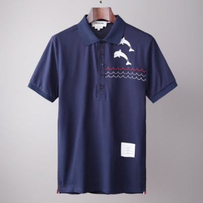 [톰브라운]Thom Browne 2021 Mens Casual Short Sleeved Tshirts - 톰브라운 2021 남성 캐쥬얼 반팔티 Thom01237x.Size(m - 2xl).네이비