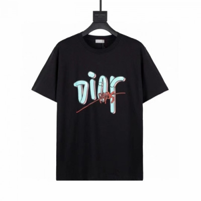 [디올]Dior 2021 Mm/Wm Casual Crew-neck Short Sleeved Tshirts - 디올 2021 남/녀 캐쥬얼 크루넥 반팔티 Dio01153x.Size(xs - l).블랙