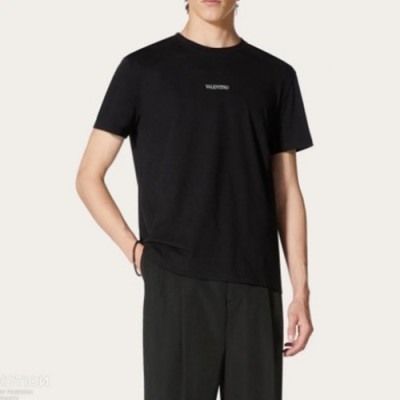 [발렌티노]Valentino 2021 Mens Logo Crew-neck Short Sleeved Tshirts - 발렌티노 2021 남성 로고 크루넥 반팔티 Val0463x.Size(s - 2xl).블랙