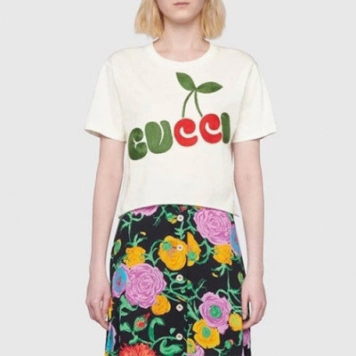 [매장판]Gucci 2021 Womens Logo Short Sleeved Tshirts - 구찌 2021 여성 로고 반팔티 Guc03497x.Size(s  - l).아이보리
