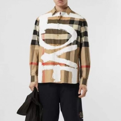 [버버리]Burberry 2021 Mens Vintage Basic Tshirts - 버버리 2021 남성 빈티지 베이직 셔츠 Bur03731x.Size(s - xl).카멜