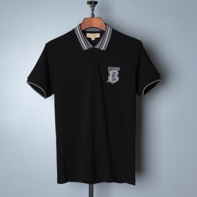 [버버리]Burberry 2021 Mens Logo Cotton Short Sleeved Tshirts - 버버리 2021 남성 로고 코튼 반팔티 Bur03734x.Size(m - 3xl).블랙