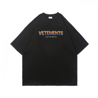 [베트멍]Vetements 2021 Mm/Wm Printing Logo Cotton Short Sleeved Oversize Tshirts - 베트멍 2021 남/녀 프린팅 로고 코튼 오버사이즈 반팔티 Vet0125x.Size(xs - l).블랙