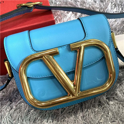 [발렌티노]Valentino 2021 Women's Garavani Supervee Shoulder Bag,18cm - 발렌티노 2021 여성용 가바니 슈퍼비 숄더백,18cm,VTB1037,블루