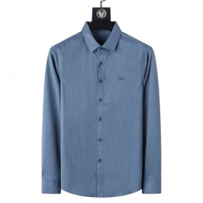 [알마니]Emporio Armani 2021 Mens Business Cotton Tshirts - 알마니 2021 남성 비지니스 코튼 셔츠 Arm0880x.Size(m - 3xl).블루
