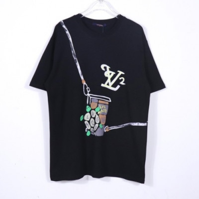 [루이비통]Louis vuitton 2021 Mm/Wm Logo Short Sleeved Tshirts - 루이비통 2021 남/녀 로고 반팔티 Lou02664x.Size(xs - l).블랙