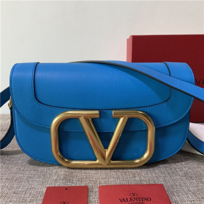 [발렌티노]Valentino 2021 Women's Garavani Supervee Shoulder Bag,26cm - 발렌티노 2021 여성용 가바니 슈퍼비 숄더백,26cm,VTB1050,블루