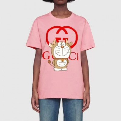 [매장판]Gucci 2021 Mm/Wm Logo Short Sleeved Tshirts - 구찌 2021 남/녀 로고 반팔티 Guc03509x.Size(s  - l).핑크