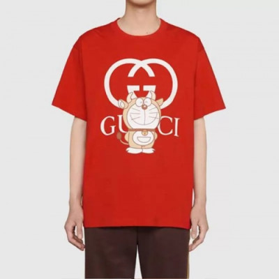 [매장판]Gucci 2021 Mm/Wm Logo Short Sleeved Tshirts - 구찌 2021 남/녀 로고 반팔티 Guc03510x.Size(s  - l).레드