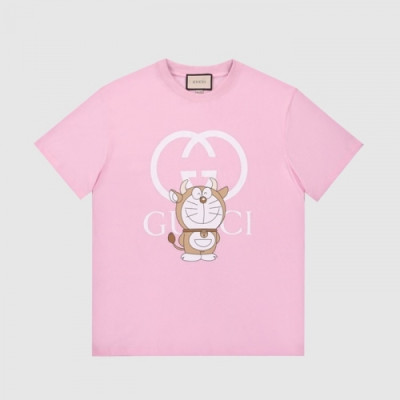 [매장판]Gucci 2021 Mm/Wm Logo Short Sleeved Tshirts - 구찌 2021 남/녀 로고 반팔티 Guc03514x.Size(xs  - l).핑크