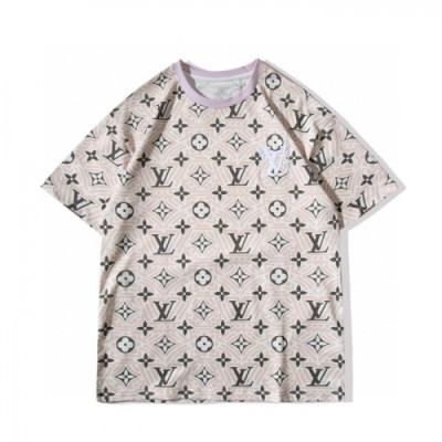 [루이비통]Louis vuitton 2021 Mm/Wm Logo Short Sleeved Tshirts - 루이비통 2021 남/녀 로고 반팔티 Lou02683x.Size(xs - l).베이지