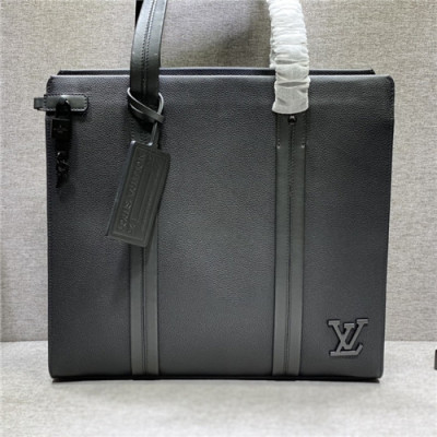Louis Vuitton 2021 Men's Leather Satchel Bag,36.5cm - 루이비통 2021 남성용 레더 서류가방,36.5cmLOUB2294,블랙
