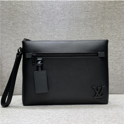 [루이비통]Louis Vuitton 2021 Men's Leather Clutch Bag,30cm - 루이비통 2021 남성용 레더 클러치백,30cm,LOUB2295,블랙