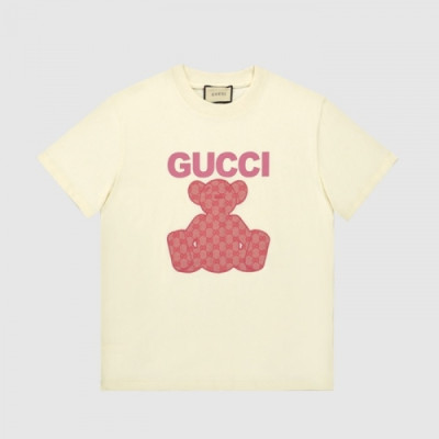 [매장판]Gucci 2021 Mm/Wm Logo Short Sleeved Tshirts - 구찌 2021 남/녀 로고 반팔티 Guc03537x.Size(xs  - l).아이보리