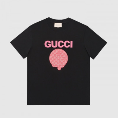 [매장판]Gucci 2021 Mm/Wm Logo Short Sleeved Tshirts - 구찌 2021 남/녀 로고 반팔티 Guc03538x.Size(xs - l).블랙
