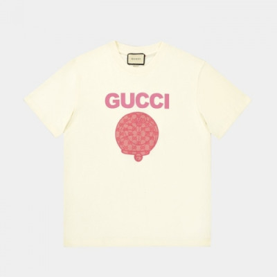 [매장판]Gucci 2021 Mm/Wm Logo Short Sleeved Tshirts - 구찌 2021 남/녀 로고 반팔티 Guc03539x.Size(xs  - l).아이보리