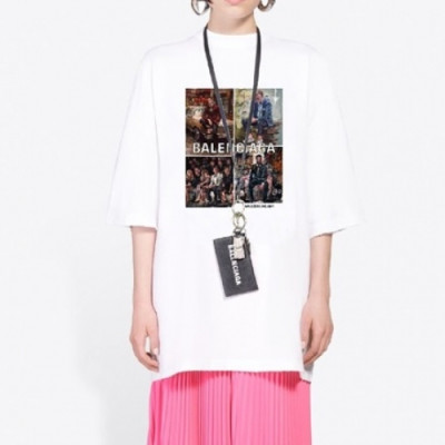 [발렌시아가]Balenciaga 2021 Mm/Wm Logo Cotton Short Sleeved Tshirts - 발렌시아가 2021 남/녀 로고 코튼 반팔티 Bal0984x.Size(xs - l).화이트