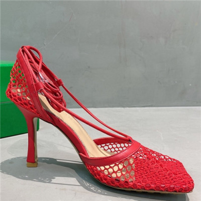 Bottega Veneta 2021 Women's Leather High Heel Sandal - 보테가베네타 2021 여성용 레더 하이힐 샌들,Size(225-250),BVS0308,레드