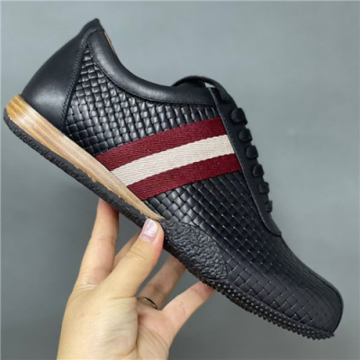 Bally 2021 Men's Leather Sneakers - 발리 2021 남성용 레더 스니커즈,Size(240-270),BALS0162,블랙