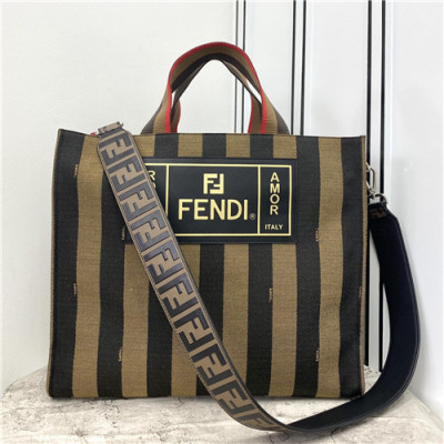 [펜디]Fendi 2021 Men's Fabric Shopper Bag,39cm - 펜디 2021 남성용 패브릭 쇼퍼백,39cm,FENB0654,브라운