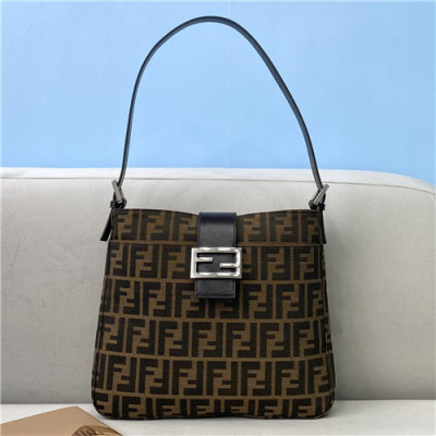 [펜디]Fendi 2021 Women's Fabric Hobo Bag,28cm - 펜디 2021 여성용 패브릭 호보백,28cm,FENB0658,브라운