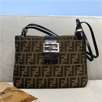 [펜디]Fendi 2021 Women's Fabric Cross Bag,27cm - 펜디 2021 여성용 패브릭 크로스백,27cm,FENB0662,브라운