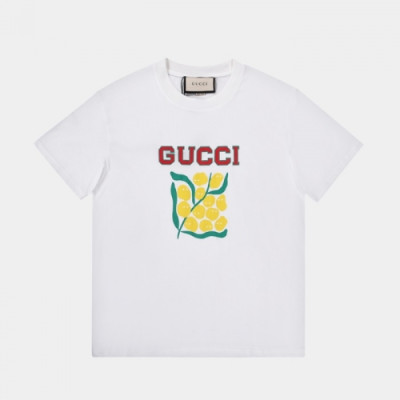 [매장판]Gucci 2021 Mm/Wm Logo Short Sleeved Tshirts - 구찌 2021 남/녀 로고 반팔티 Guc03554x.Size(xs - l).아이보리