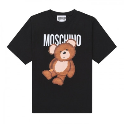 [모스키노]Moschino 2021 Mm/Wm Logo Cotton Short Sleeved Tshirts - 모스키노 2021 남/녀 로고 코튼 반팔티 Mos0144x.Size(s - l).블랙