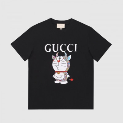 [매장판]Gucci 2021 Mm/Wm Logo Short Sleeved Tshirts - 구찌 2021 남/녀 로고 반팔티 Guc03568x.Size(xs - l).블랙