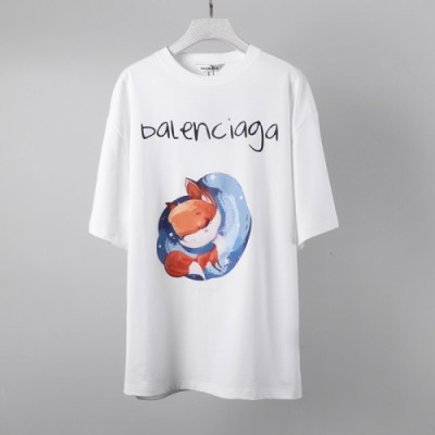 [발렌시아가]Balenciaga 2021 Mm/Wm Logo Cotton Short Sleeved Tshirts - 발렌시아가 2021 남/녀 로고 코튼 반팔티 Bal0990x.Size(xs - m).화이트