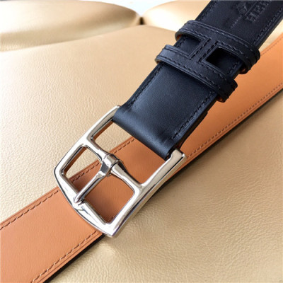 [매장판]Hermes 2021 Men's Leather Belt,3.8cm - 에르메스 2021 남성용 레더 벨트,3.8cm,HERBT0136,블랙