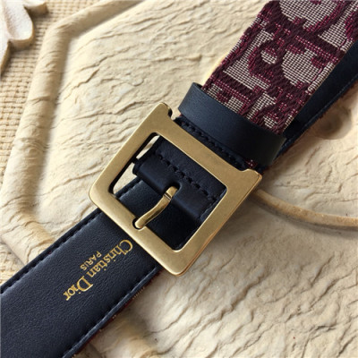 Dior 2021 Men's Leather Belt,3.5cm - 디올 2021 남성용 레더 벨트,3.5cm,DIOBT0050,레드