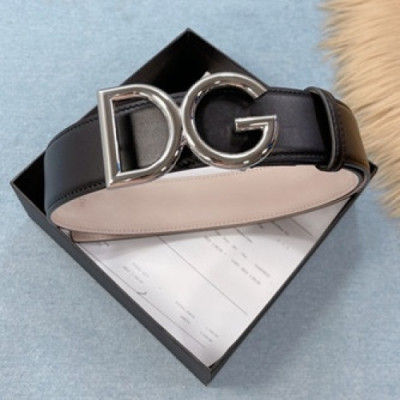 Dolce&Gabbana 2021 Men's Leather Belt,4.0cm - 돌체앤가바나 2021 남성용 레더 벨트,4.0cm,DOLBT0007,블랙