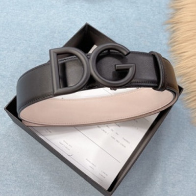 Dolce&Gabbana 2021 Men's Leather Belt,4.0cm - 돌체앤가바나 2021 남성용 레더 벨트,4.0cm,DOLBT0008,블랙