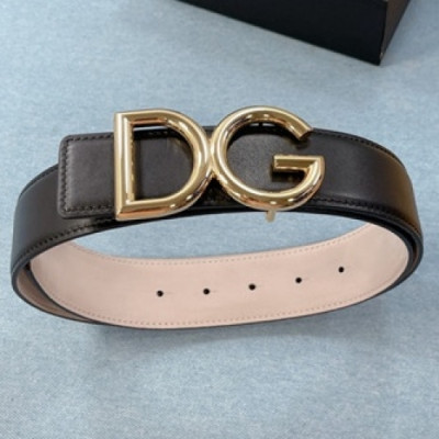 Dolce&Gabbana 2021 Men's Leather Belt,4.0cm - 돌체앤가바나 2021 남성용 레더 벨트,4.0cm,DOLBT0009,블랙