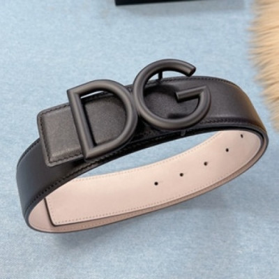 Dolce&Gabbana 2021 Men's Leather Belt,4.0cm - 돌체앤가바나 2021 남성용 레더 벨트,4.0cm,DOLBT0011,블랙