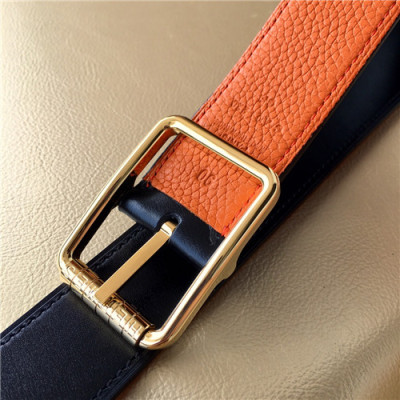 [매장판}Hermes 2021 Men's Leather Belt,3.2cm - 에르메스 2021 남성용 레더 벨트,3.2cm,HERBT0142,오렌지