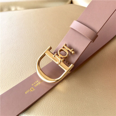 Dior 2021 Women's Leather Belt,3.5cm - 디올 2021 여성용 레더 벨트,3.5cm,DIOBT0052,핑크