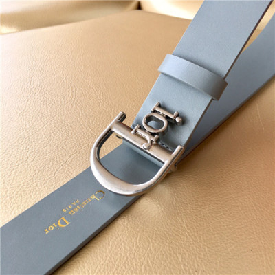 Dior 2021 Women's Leather Belt,3.5cm - 디올 2021 여성용 레더 벨트,3.5cm,DIOBT0054,그레이