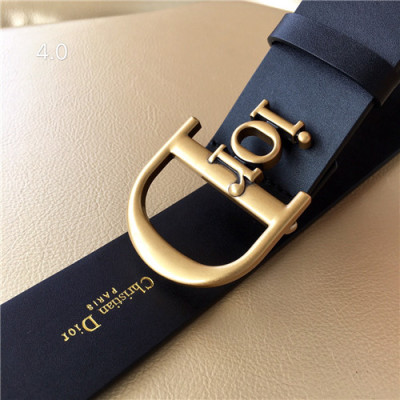Dior 2021 Men's Leather Belt,4.0cm - 디올 2021 남성용 레더 벨트,4.0cm,DIOBT0055,블랙