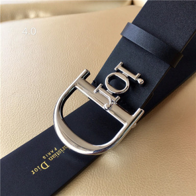 Dior 2021 Men's Leather Belt,4.0cm - 디올 2021 남성용 레더 벨트,4.0cm,DIOBT0058,블랙