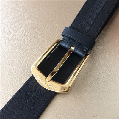 [매장판]Louis Vuitton 2021 Men's Leather Belt,3.5cm - 루입비통 2021 남성용 레더 벨트,3.5cm,LOUBT0167,블랙
